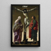 La Crucifixion med Jomfru Maria og Sankt Johannes - Hendrick Ter Brugghen — indrammet kunstværk på væggen