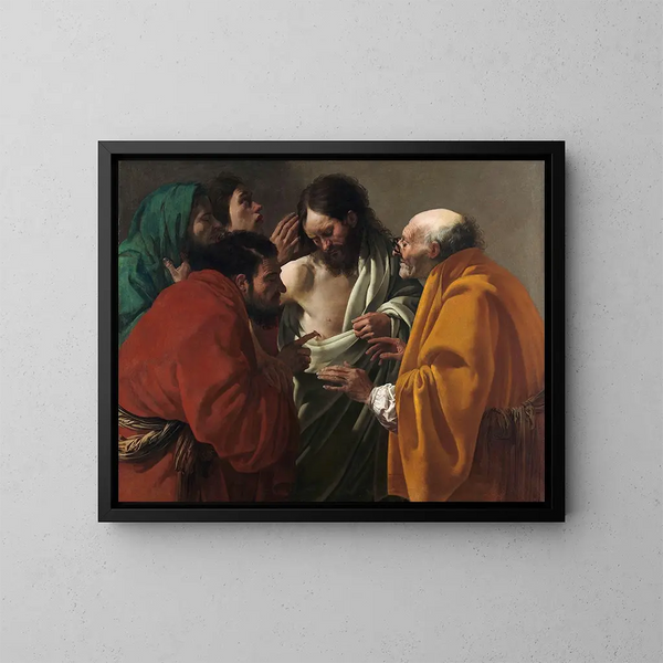 L'incredulité de saint Thomas - Hendrick Ter Brugghen — indrammet kunstværk på væggen
