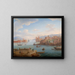Vue d'un port méditerranéen - Hendrik Frans van Lint — indrammet kunstværk på væggen