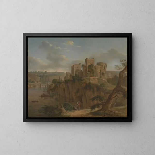 Château de Chepstow - Hendrik Frans de Cort — indrammet kunstværk på væggen