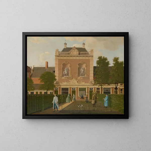 "Le jardin et la remise de 524 Keizersgracht à Amsterdam" - Hendrik Keun — indrammet kunstværk på væggen