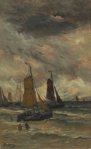 Hendrik Willem Mesdag - Bomschuiten At Sea.webp