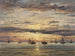 Solnedgang i Scheveningen, en flåde af fiskerbåde for anker - Hendrik Willem Mesdag — visning af kunstværket