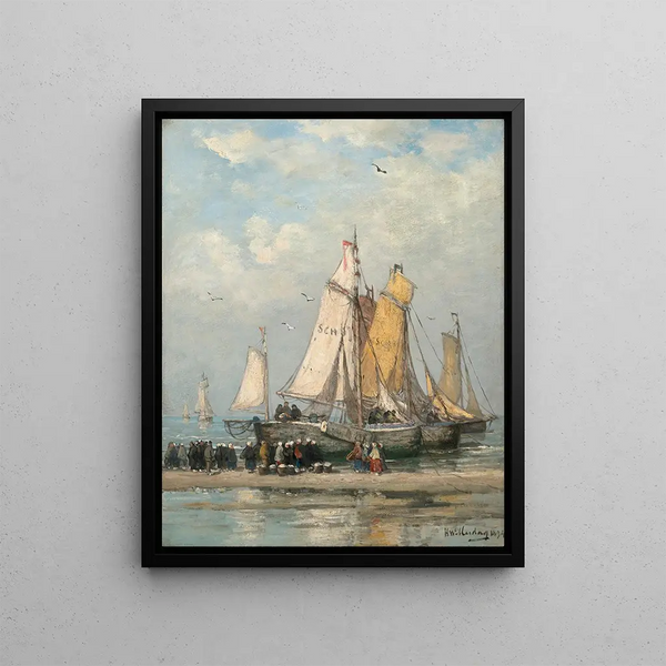 Hendrik Willem Mesdag - The Return Of The Fishing Fleet On Scheveningen Beach.webp