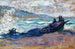 Både på stranden - Henri-Edmond Cross — visning af kunstværket