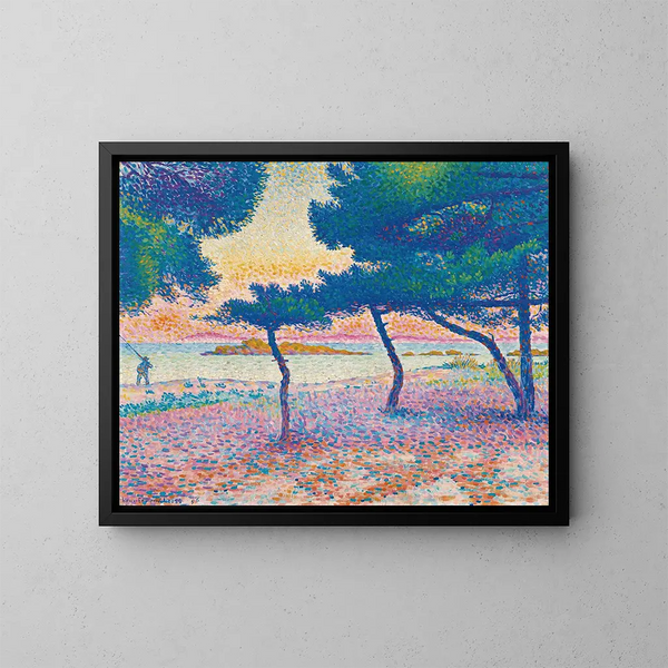 La Plage de Saint-Clair - Henri-Edmond Cross — indrammet kunstværk på væggen