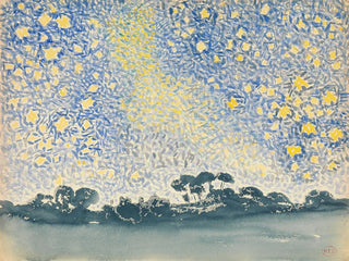 Landskab med stjerner - Henri-Edmond Cross — visning af kunstværket