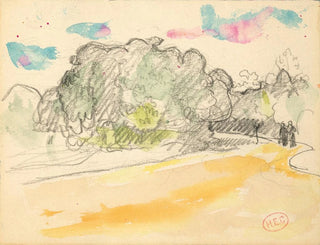 Promenade i Paris i Bois de Boulogne - Henri-Edmond Cross — visning af kunstværket