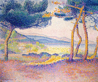 Pins langs kysten - Henri-Edmond Cross — visning af kunstværket
