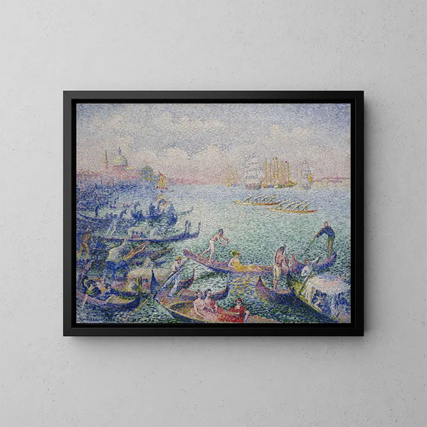 Regatta i Venedig - Henri-Edmond Cross — indrammet kunstværk på væggen