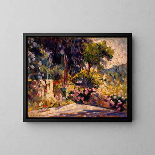 La terrasse fleurie - Henri-Edmond Cross — indrammet kunstværk på væggen