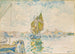 Venedig sejlskib på Canal de la Giudecca - Henri-Edmond Cross — visning af kunstværket