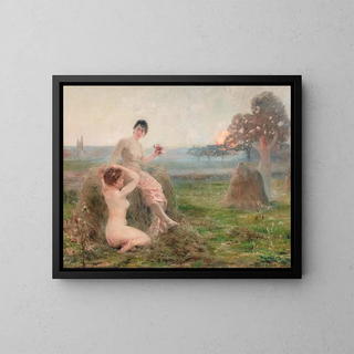 L'heure enchantée - Henri-Eugène Delacroix — indrammet kunstværk på væggen