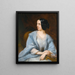 Portræt af en dame, der skulle være skuespillerinden Vera Samoïlova - Henri-Eugène Pluchart — indrammet kunstværk på væggen