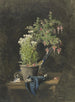 En fuchsia i pot med legetøj til børn - Henri-Joseph Harpignies — visning af kunstværket