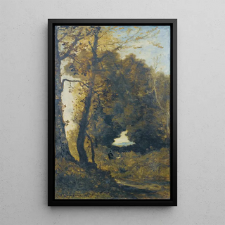 HenriJoseph Harpignies - Chasseur et son chien.webp