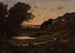 Landskabsmaleri ved solnedgang - Henri-Joseph Harpignies — visning af kunstværket