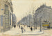 Le boulevard Saint-Germain, Paris - Henri-Joseph Harpignies — visning af kunstværket