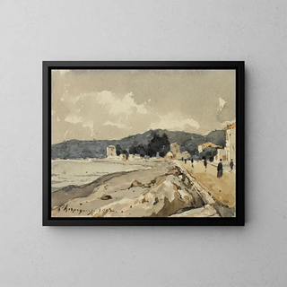 HenriJoseph Harpignies - Sur les bords de la mer  Nice.webp