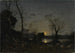 En sø i måneskin - Henri-Joseph Harpignies — visning af kunstværket