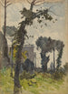 Vue du dôme de Saint-Pierre de Rome - Henri-Joseph Harpignies — visning af kunstværket