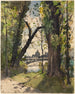 Vue af Institut de France set fra foden af Pont Royal - Henri-Joseph Harpignies — visning af kunstværket