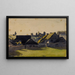 Vue d'un village - Henri-Joseph Harpignies — indrammet kunstværk på væggen