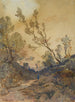 Vue nær Menton - Henri-Joseph Harpignies — visning af kunstværket