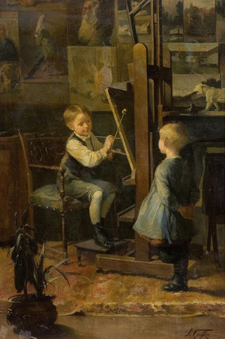 HenriJulesJean Geoffroy - In the Artists Studio.webp