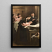 Lærred Maleri af dråben af mælk på dispensaret i Belleville triptyk - Henri Jules Jean Geoffroy — indrammet kunstværk på væggen