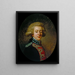 Portrait af en karabinierofficer - Henri-Pierre Danloux — indrammet kunstværk på væggen