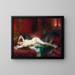 Odalisque - Henri Adrien Tanoux — indrammet kunstværk på væggen
