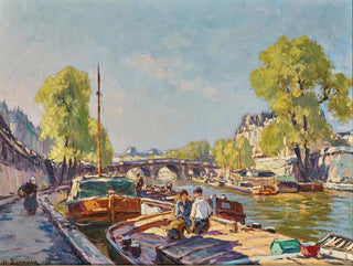 Paris, vue du Pont Neuf - Henri Alphonse Barnoin — visning af kunstværket