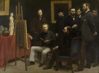 Et værksted ved Batignolles - Henri Fantin-Latour — visning af kunstværket
