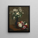 Blomster kamille og dahliaer - Henri Fantin-Latour — indrammet kunstværk på væggen