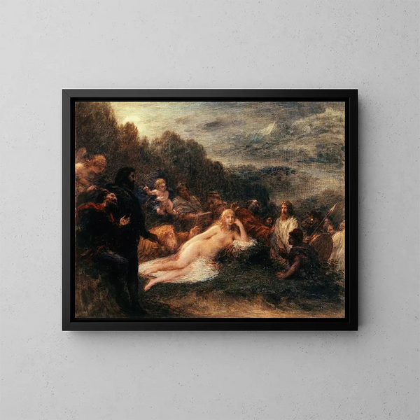 Hélène - Henri Fantin-Latour — indrammet kunstværk på væggen