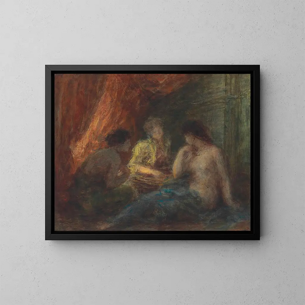 Le jeu - Henri Fantin-Latour — indrammet kunstværk på væggen