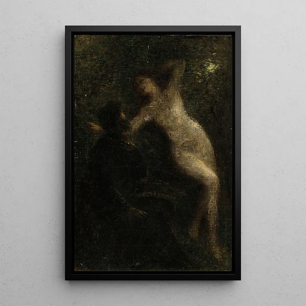 Le poète og muse - Henri Fantin-Latour — indrammet kunstværk på væggen