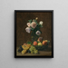 Naturstilleben, vase med roser, ferskner og druer - Henri Fantin-Latour — indrammet kunstværk på væggen