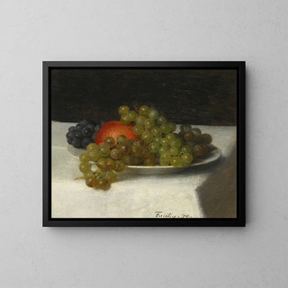 Æbler og druer - Henri Fantin-Latour — indrammet kunstværk på væggen