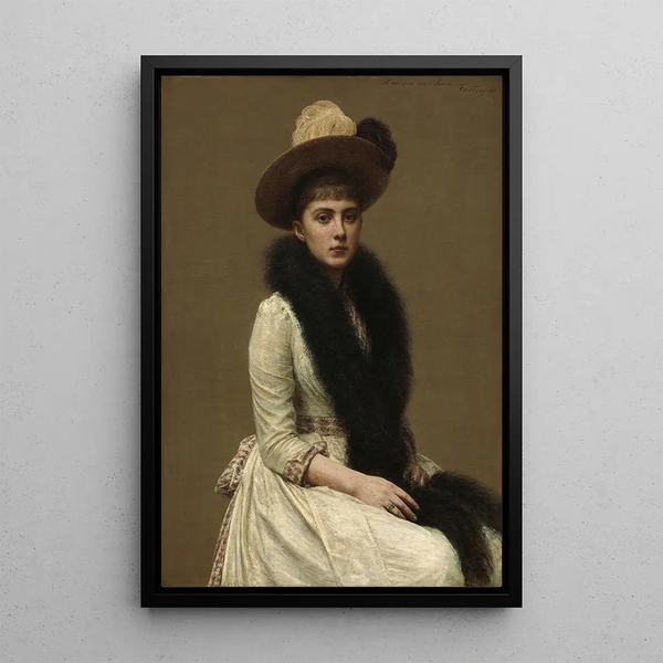 Portrait af Sonia - Henri Fantin-Latour — indrammet kunstværk på væggen
