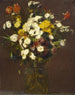 Dronningemargeritter og forskellige blomster i en vase - Henri Fantin-Latour — visning af kunstværket