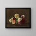 Roser i en vase - Henri Fantin-Latour — indrammet kunstværk på væggen