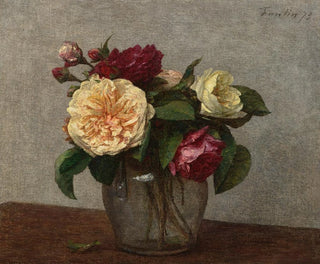 gule og røde roser - Henri Fantin-Latour — visning af kunstværket