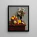 naturtro til blomster og frugt - Henri Fantin-Latour — indrammet kunstværk på væggen