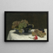 naturtro med druer og nellike - Henri Fantin-Latour — indrammet kunstværk på væggen