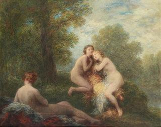 Tre bekymrede badende kvinder - Henri Fantin-Latour — visning af kunstværket
