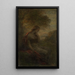 en ung kvinde under et træ ved solnedgang, kaldet Efterår - Henri Fantin-Latour — indrammet kunstværk på væggen