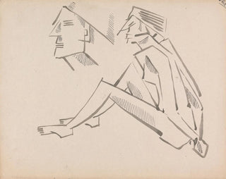 To studie af figurer - Henri Gaudier-Brzeska — visning af kunstværket
