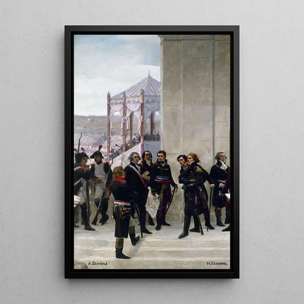 Jour de la Fédération 1790 La Convention 1792 - Henri Gervex — indrammet kunstværk på væggen